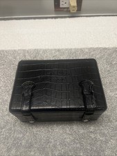 Frank Muller black embossed leather Watch Box 7.25"x4.5"x3"