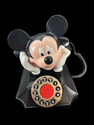 VTG Mickey Mouse Touch-Tone Push-Button Desk Telephone Disney Retro Nostalgic