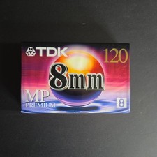 TDK 8mm MP PREMIUM 120 Minute BLANK Video Cassette Tape P6-120MP NEW SEALED