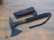 15&rdquo; Axe Full Tang Stealth Black Swat Heavy Duty 5mm Thick Indestructible Sheath