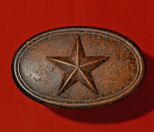 CONFEDERATE CIVIL WAR "DISTRESSED" BELT BUCKLE (ONLY) QUALITY RESTRIKE FILM PROP