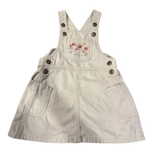 Oshkosh B Gosh Vintage Cotton Cream Overall Dress