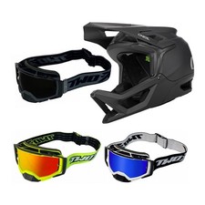 Oneal Transition Solid Downhill Set Combo MTB Helm mit Brille MX schwarz