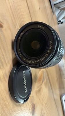 Canon EFS 18-55mm Lens Image Stabilizer with Macro 0.25M/0.8FT and Covers