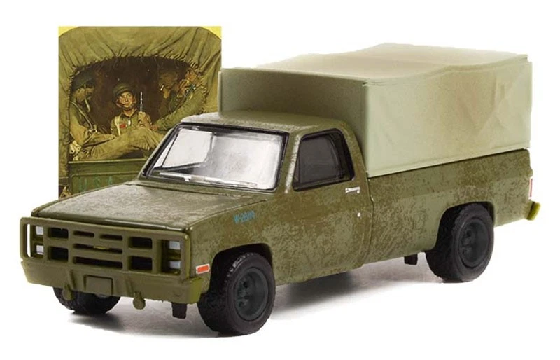 GREENLIGHT, CHEVROLET M1008 1984 de la série NORMAN ROCKWELL sous blister, éc... - Photo 1/1
