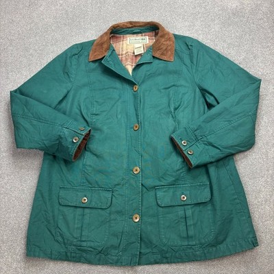 LL Bean Jacke Damen X Large grün Jagd Canvas Chore Barn Cord Lady*