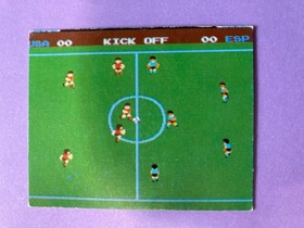 1985 Nintendo Amada Famicom Mini Card Soccer No. 4 Rare Vintage Japanese F/S
