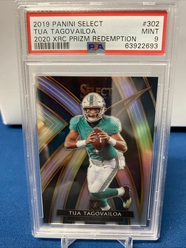 2019 Panini Select Tua Tagovailoa RC Prizm XRC SSP 2020 Red. PSA 9 Very Rare