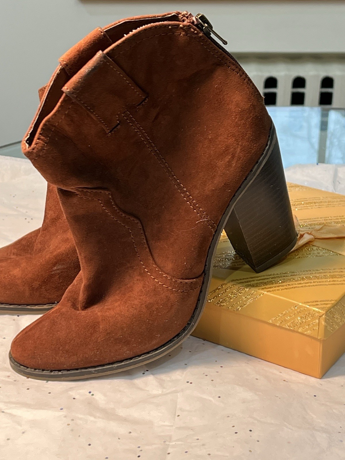 Rustic Suede Ankle Booties - image 1