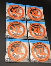 Lot of 6 D Addario XL EXL110 Nickel Wound Guitar Strings 10-46 Light
