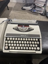 70’s Royal Mercury  Typewriter,  & Works With Cover Case Needs New Ink Ribbon thumbnail