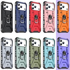 For iPhone 17 Pro Max 17 16 15 14 13 12 Shockproof Ring Stand Back Case