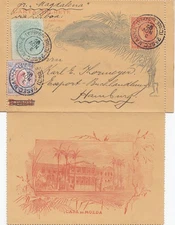 Brazil: 1892: post card Sec. Bahia/Salvador to Hamburg, incl. Text