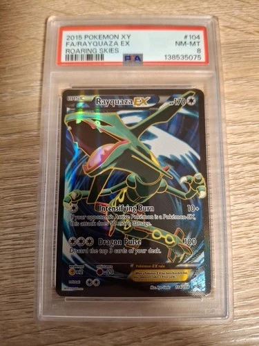 2015 POKEMON XY ROARING SKIES RAYQUAZA EX #104 ULTRA RARE PSA 8 NM