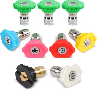 #ad 9 Pack High Pressure Washer Nozzle Tips $12.87