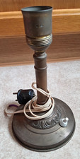 alte Lampe Leuchte 20er 30er Jahre Tischleuchte Messing Lampenfuß Ornamente
