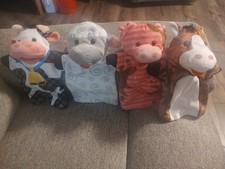 Melissa  Doug Farm Friends Set Of 4 Hand Puppets Cow, Pig, Sheep  Horse 