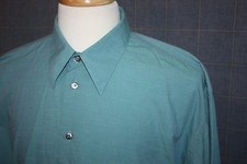 Jasper Conran Men's Teal Long Sleeve Cotton Shirt 43/17 XL