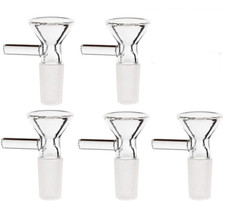 5x 18mm Male Glass Bowl For Water Pipe Hookah Bong Replacement Head