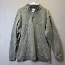 Columbia Men's Gray 1/4 Zip Fleece Pullover Sweater Size XL