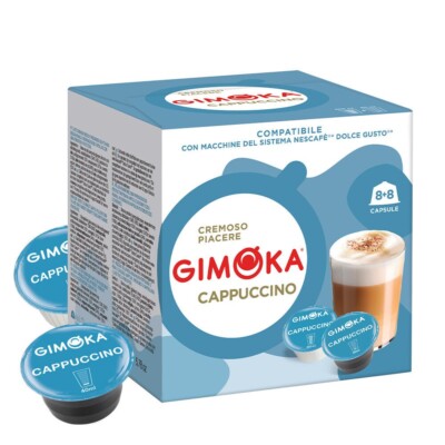GIMOKA Cappuccino Dolce Gusto Capsules BOX 16 pods 8 + 8