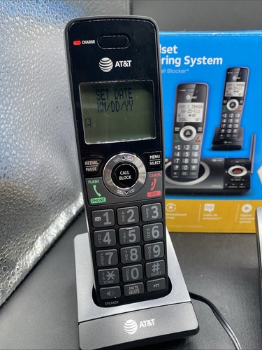 AT&T CL82219 Cordless Phone Answering System Smart Call Block 2Handsets Untested - Afbeelding 2 van 17