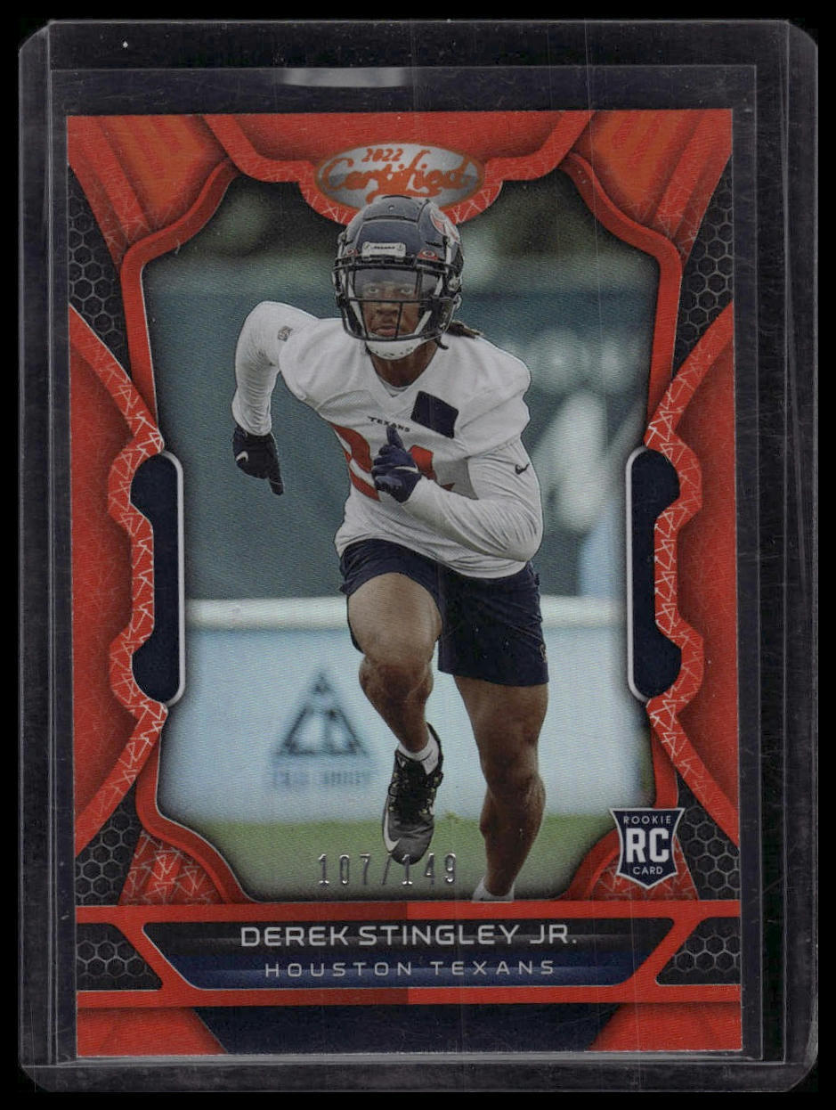 2022 Panini Certified #143 Derek Stingley Jr. Mirror Orange #/149