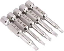 5pcs Magnetic Triangle Head Screwdriver Bits Tip Set 1.8mm, 2mm, 2.3mm, 2.7mm, 3