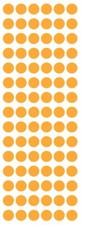 1/2" Light Orange Dots Round Color Code Inventory Stickers Half Inch Dot