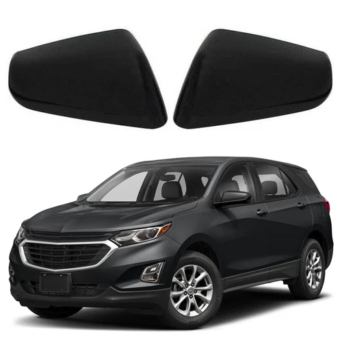 For 2018-2024 Chevy Equinox & GMC Terrain Top Half Mirror Covers Set Gloss Black