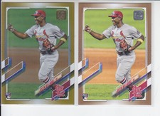 (2) 2021 Topps Update Justin Williams RC Gold Foil + Gold /2021 Cardinals US68
