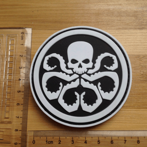 Parche de gancho de goma 3D PVC Luminoso Hydra Logo Capitán América Hydra Avengers - Imagen 6 de 7
