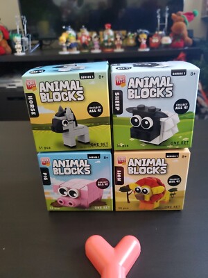 New! - Complete Set Of 4 Animal Blocks - Block Tech - Series 1 - 2023 