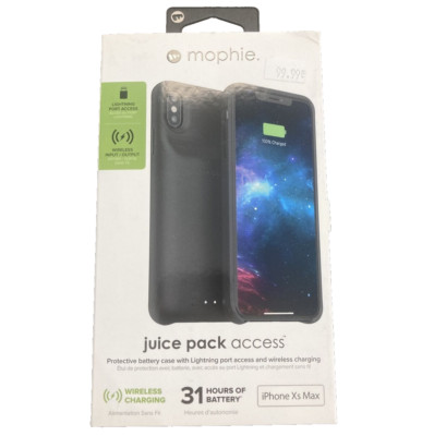 mophie Juice Pack Access Battery Case for Apple iPhone XS Max - Black