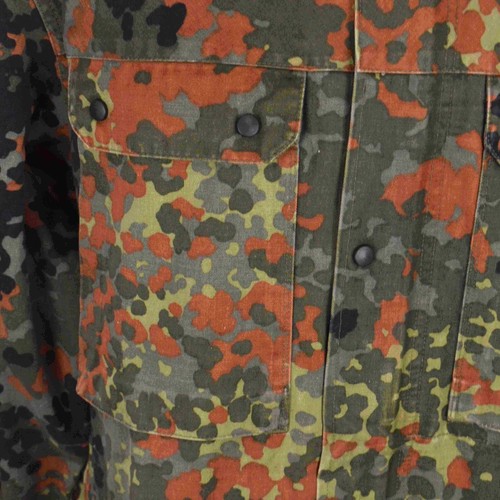 German Bundeswehr Flecktarn Camo Military Parka Jacket GR13 XL Tall Hood - Picture 5 of 15