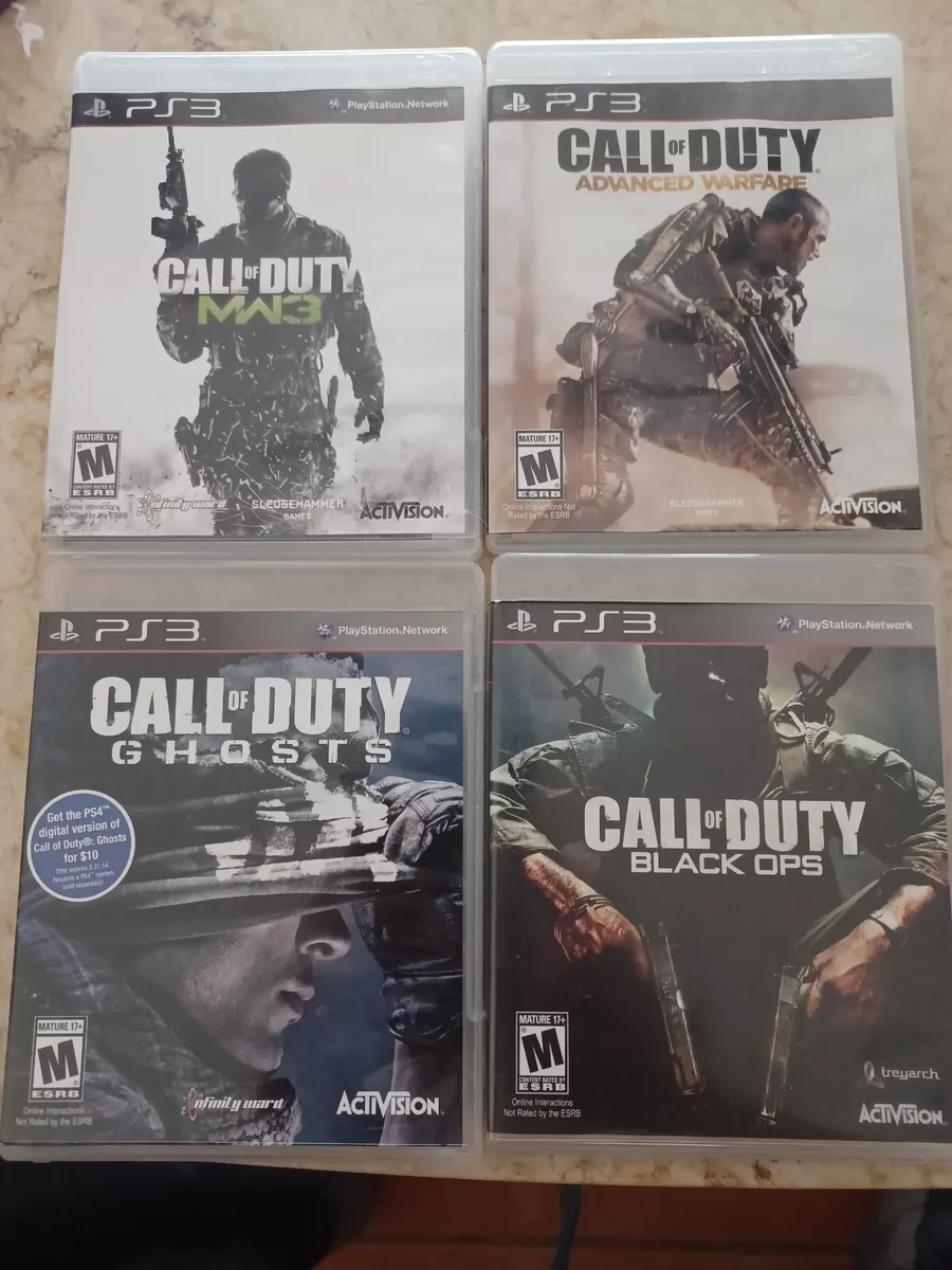 Call of Duty black ops, ghost, Advanced warfare, Modern Warfare 3 PS3