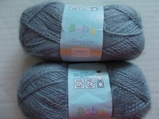 Herrschners Baby Cloudsoft yarn, Koala, lot of 2 129 yds each 