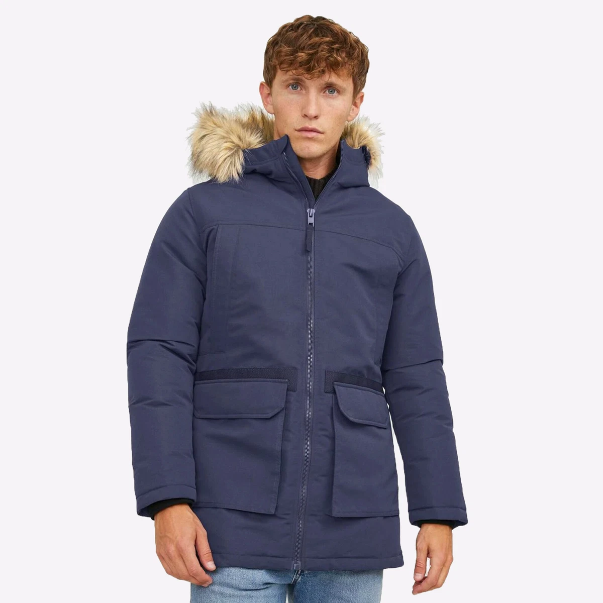 Jack jones parka jacket cheap