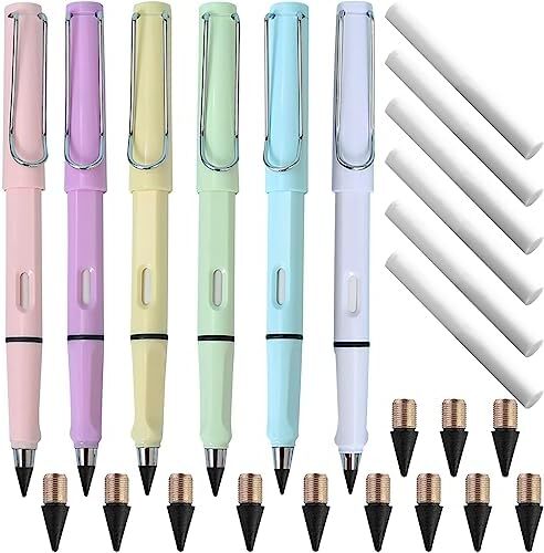 FLTON 18 Pcs Portable Erasable Inkless Pencil Set for Writing and Sketch