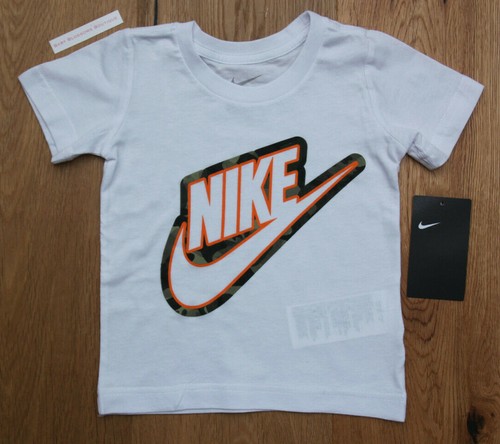 Nike Toddler Boy T-Shirt ~ White, Neon 