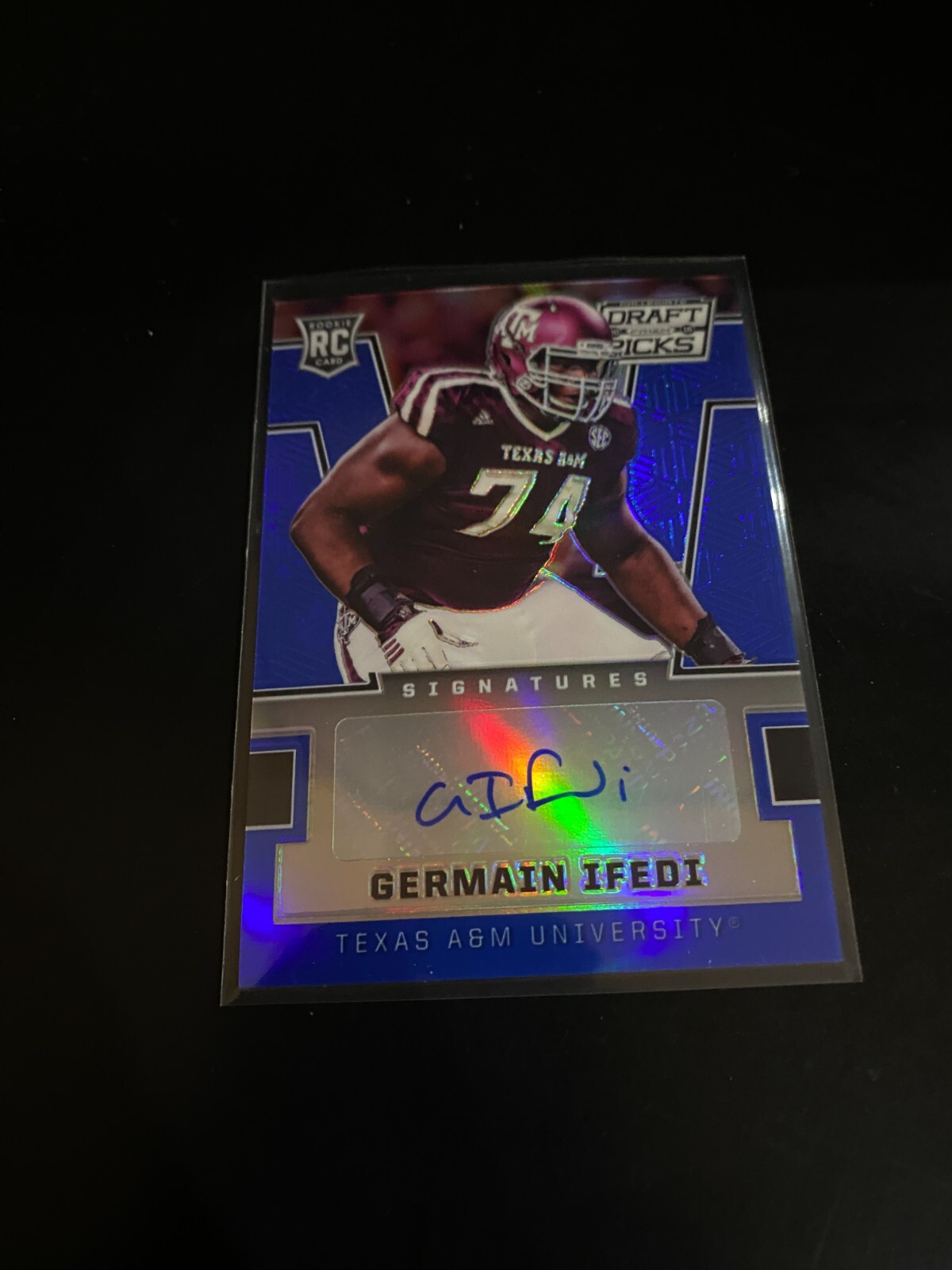 Germain Ifedi Panini Prizm Collegiate Draft Picks #234 Autograph-Blue Prizm