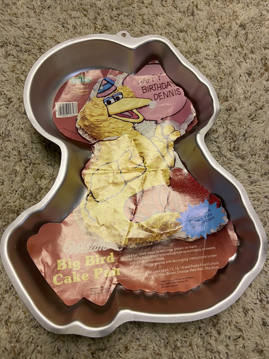 Vintage ‘83 Big Bird Wilton Cake Pan Balloon Muppets Mold Sesame Street  Birthday