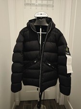 Stone Island Logo Patch Hooded Puffer Jacket ...