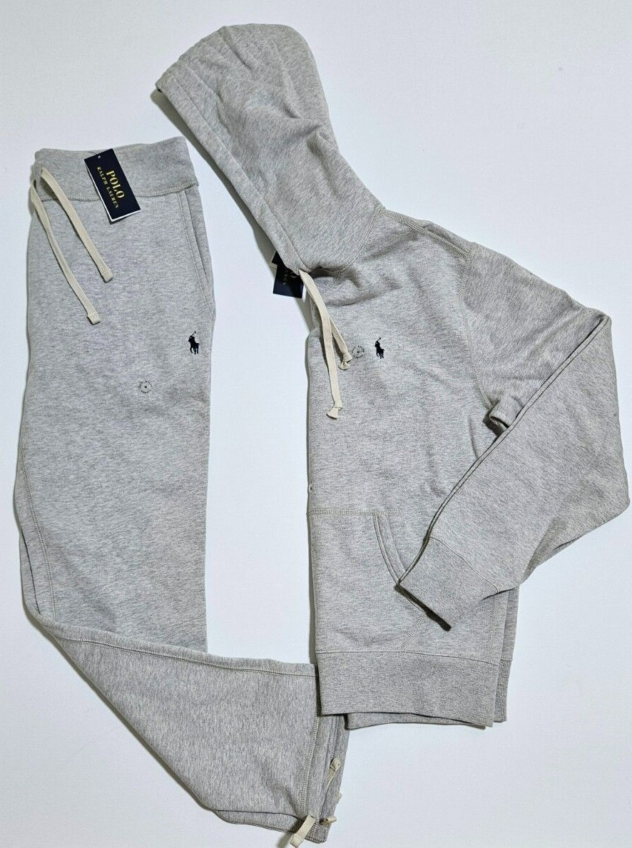 Polo Ralph Lauren Men's Fleece Hoodie & Jogger set Gray NWT