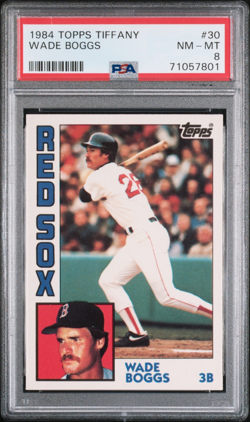 Wade Boggs #30 Baseball Cards 1984 Topps Tiffany trading card — raw and PSA graded price guide