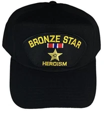 BRONZE STAR HEROISM W/ MEDAL HAT COMBAT WAR BATTLE MILITARY SERVICE