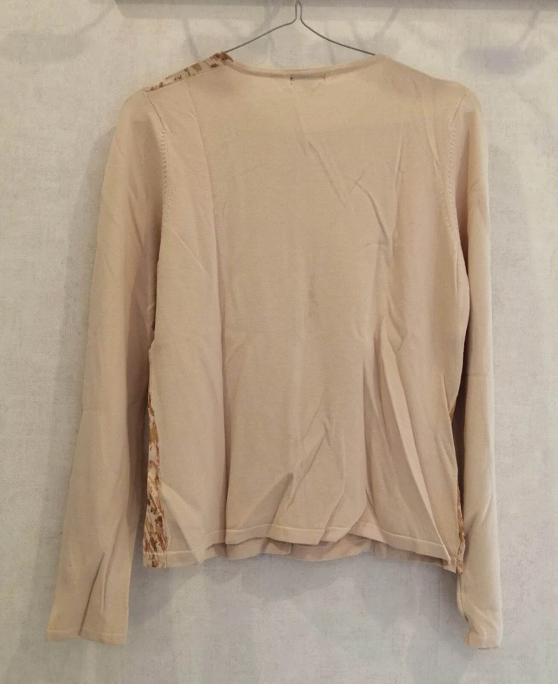 Gilet beige et doré viscose T38 Trapèze (1901030) - Photo 2/4