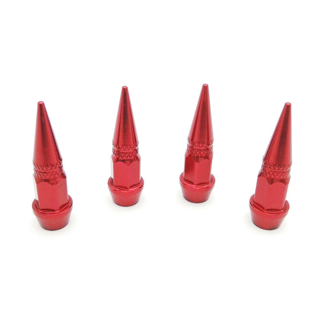 Tire Valve Caps Augeny 5PCS Spike Valve Stem Caps, Aluminum Wheel Tire Valve Stem Covers, Corrosion Resistant Auto Tyre Air Dust Caps, Vehicle Rim Stems Decor Accessories Fit Most Truck Motorcycle Bike
