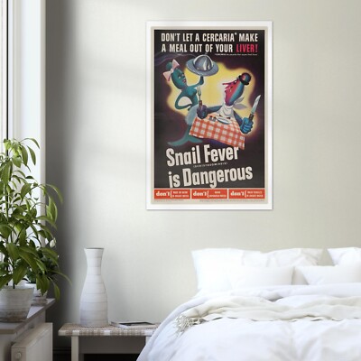 Snail Fever is Dangerous - World War 2 Poster - WW2 Vintage War