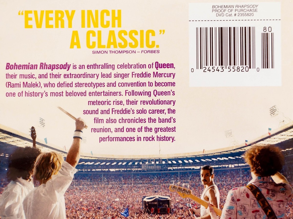 Bohemian Rhapsody 2018 DVD, Queen, Rami Malek as Freddie Mercury